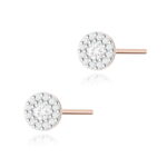 Kolczyki K0443 z diamentami różowe złoto Jubiler Kraków BigDIAMOND