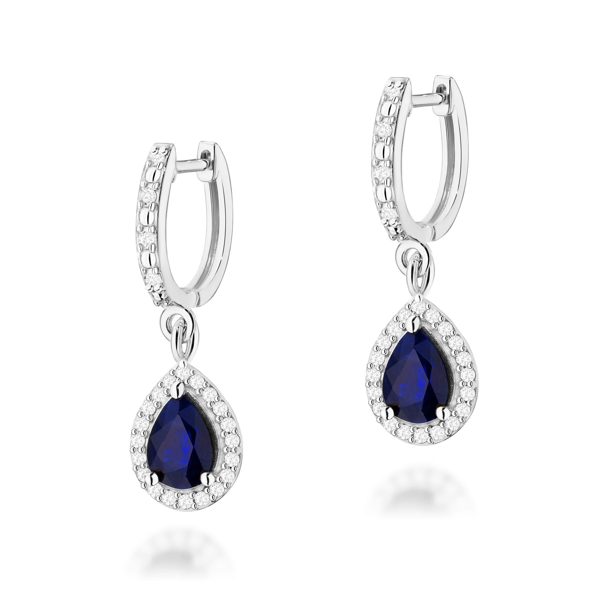 Kolczyki Szafir 2 x 0,60ct białe złoto 1 Kolczyki K0455 Szafir 2 x 0