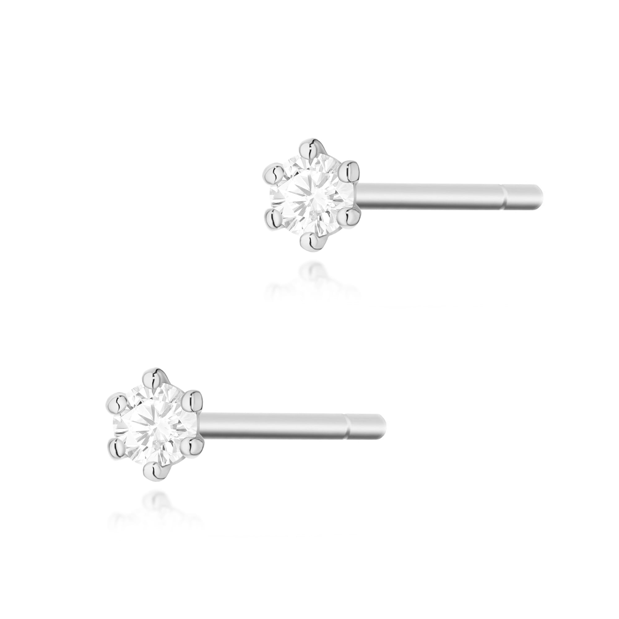 Kolczyki Diament 2 x 0,04ct białe złoto 1 Kolczyki K0501 Diament 2 x 0