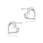Kolczyki K0503 z diamentami białe złoto sztyft zakręcany Jubiler Kraków BigDIAMOND
