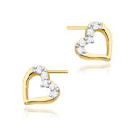 Kolczyki K0503 z diamentami żółte złoto Jubiler Kraków BigDIAMOND