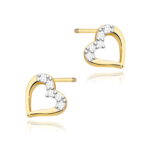 Kolczyki K0503 z diamentami żółte złoto sztyft zakręcany Jubiler Kraków BigDIAMOND