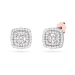 Kolczyki K0506 z diamentami laboratoryjnymi różowe złoto Jubiler Kraków BigDIAMOND