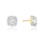 Kolczyki K0506 z diamentami żółte złoto Jubiler Kraków BigDIAMOND