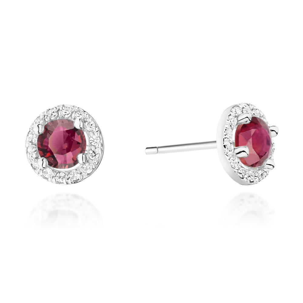 Kolczyki Rubin 2 x 0,60ct białe złoto 1 Kolczyki K0509 Rubin 2 x 0