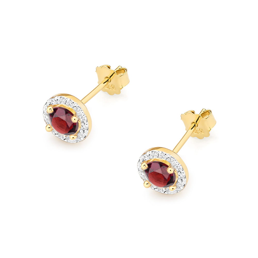 Kolczyki Rubin 2 x 0,60ct żółte złoto 2 60ct żółte złoto Jubiler Kraków BigDIAMOND