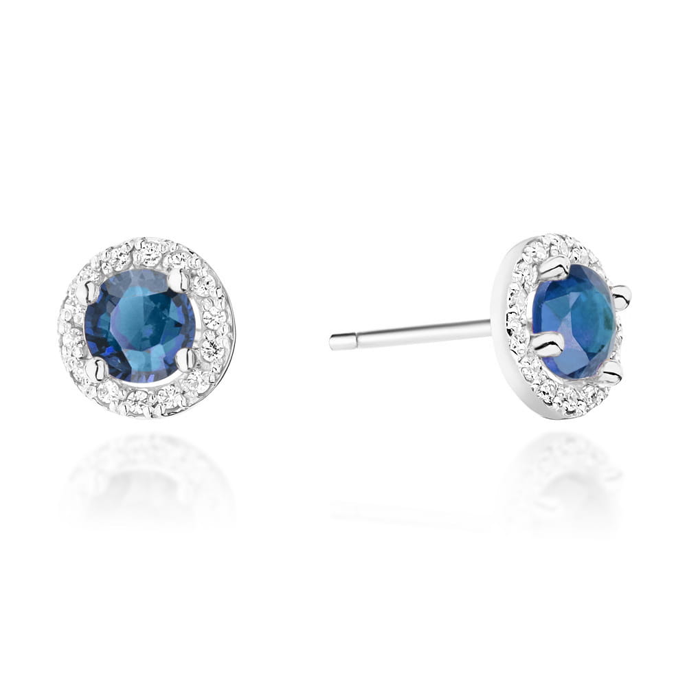Kolczyki Szafir 2 x 0,50ct białe złoto 1 Kolczyki K0509 Szafir 2 x 0