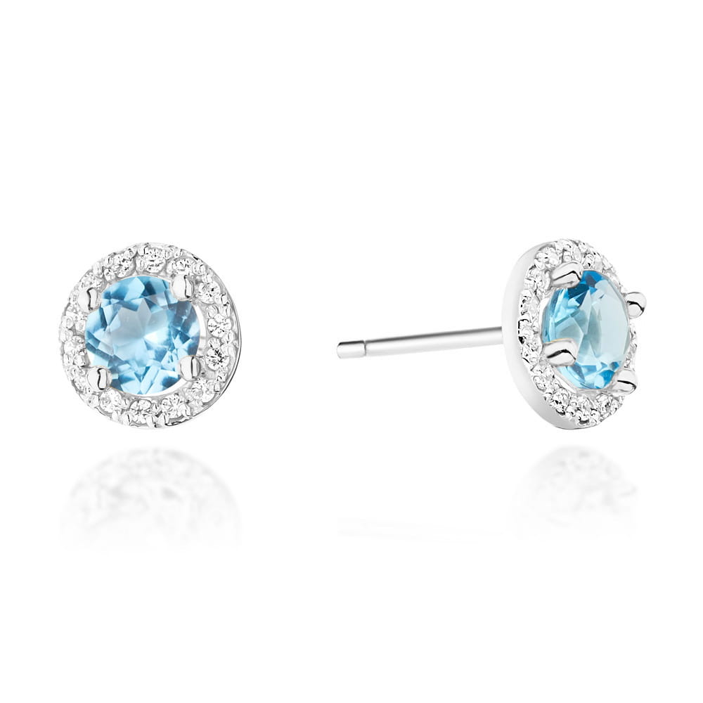 Kolczyki Topaz 2 x 0,50ct białe złoto 1 Kolczyki K0509 Topaz 2 x 0