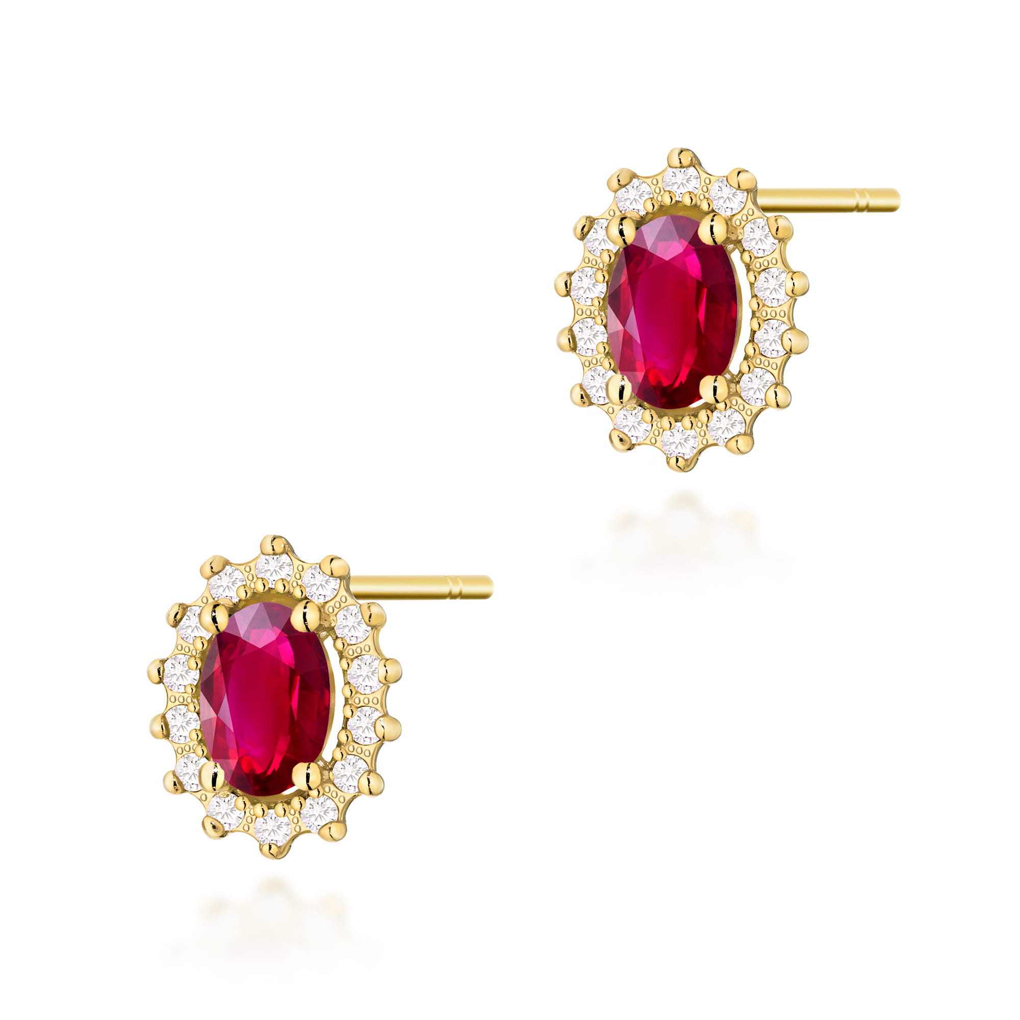 Kolczyki Rubin 2 x 0,60ct żółte złoto 1 Kolczyki K0514 Rubin 2 x 0