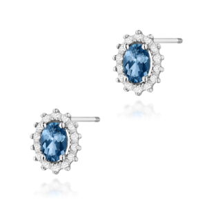 Kolczyki K0514 Topaz London Blue 2 x 0