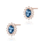 Kolczyki K0514 Topaz London Blue 2 x 0