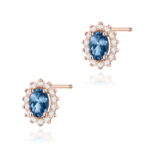 Kolczyki K0514 Topaz London Blue 2 x 0