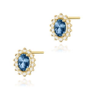 Kolczyki K0514 Topaz London Blue 2 x 0