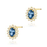 Kolczyki K0514 Topaz London Blue 2 x 0