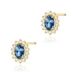 Kolczyki K0514 Topaz London Blue 2 x 0
