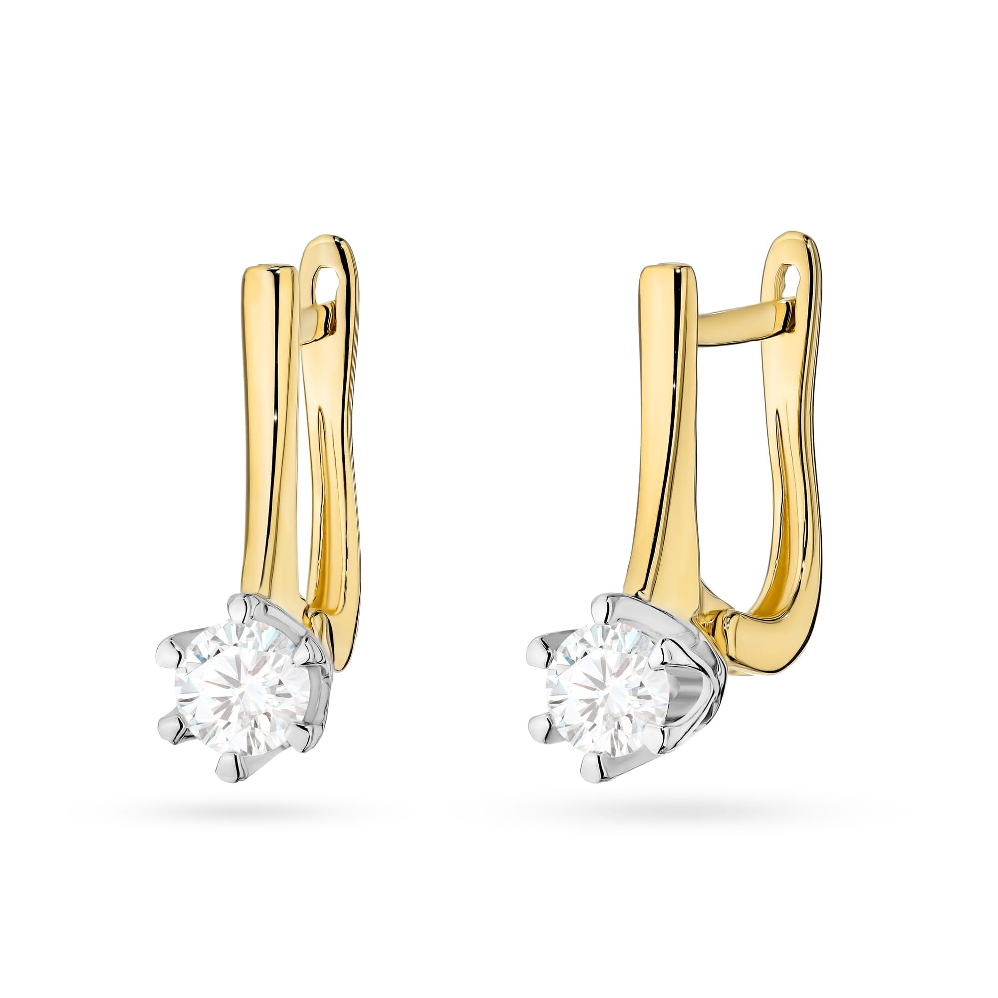 Kolczyki K0520 Diament Laboratoryjny 2 x 0,30ct żółte złoto 1 Kolczyki K0520 Diament Laboratoryjny 2 x 0