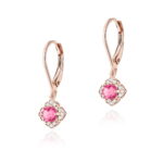 Kolczyki K0571 Różowy Topaz 2 x 0