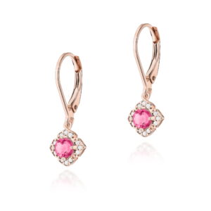 Kolczyki K0571 Różowy Topaz 2 x 0