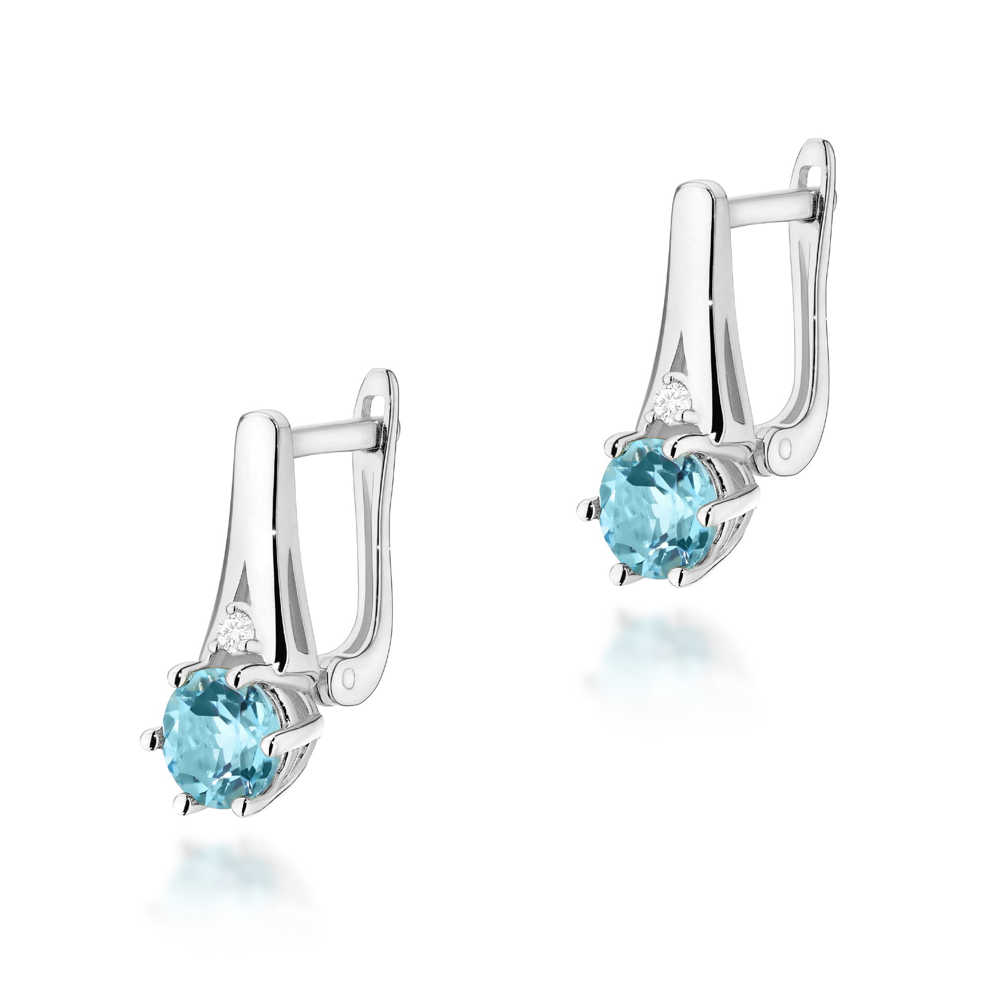 Kolczyki Topaz 2 x 0,50ct białe złoto 1 Kolczyki K0572 Topaz 2 x 0