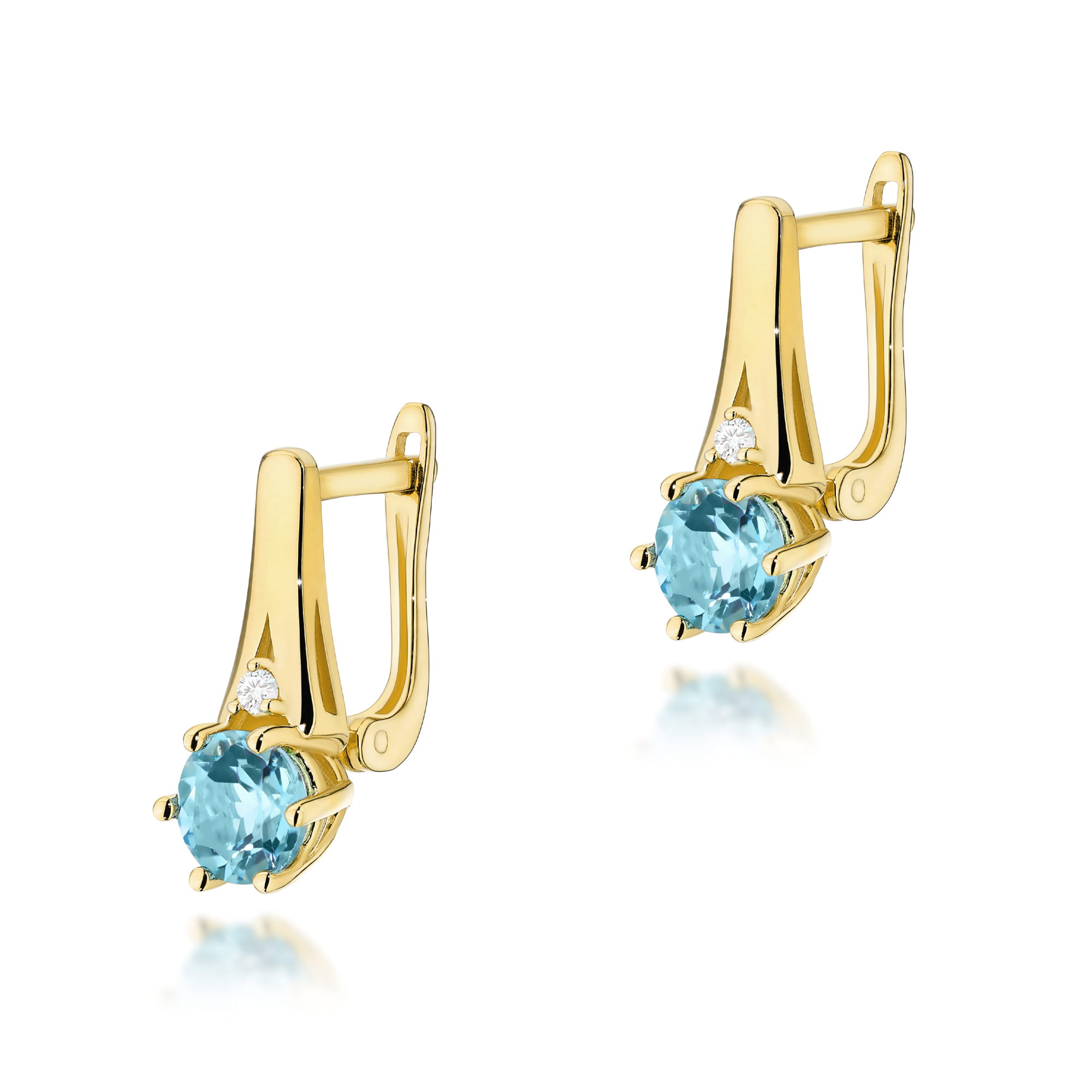 Kolczyki Topaz 2 x 0,50ct żółte złoto 1 Kolczyki K0572 Topaz 2 x 0
