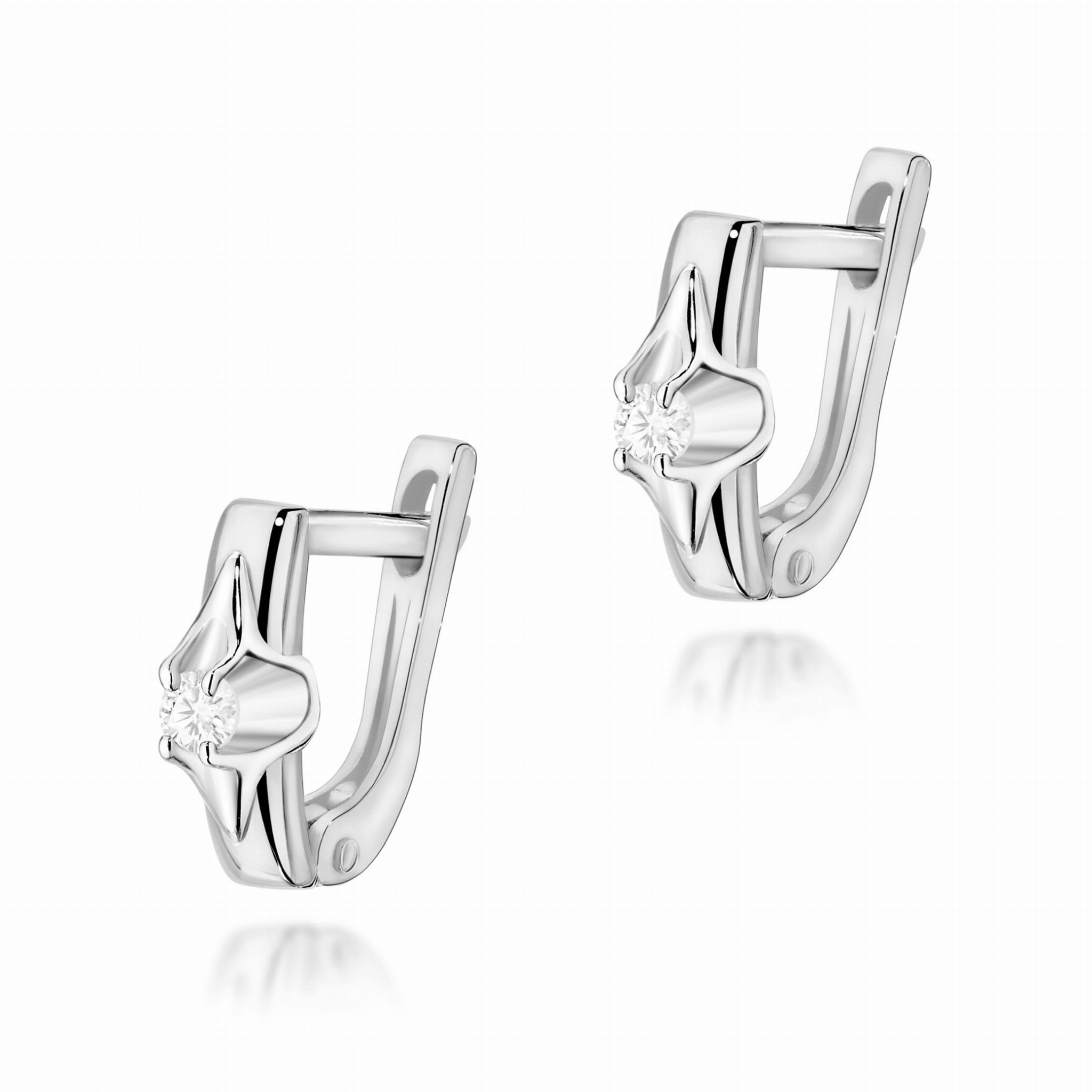 Kolczyki KO088 Diament 2 x 0,04ct białe złoto 1 Kolczyki KO088 Diament 2 x 0