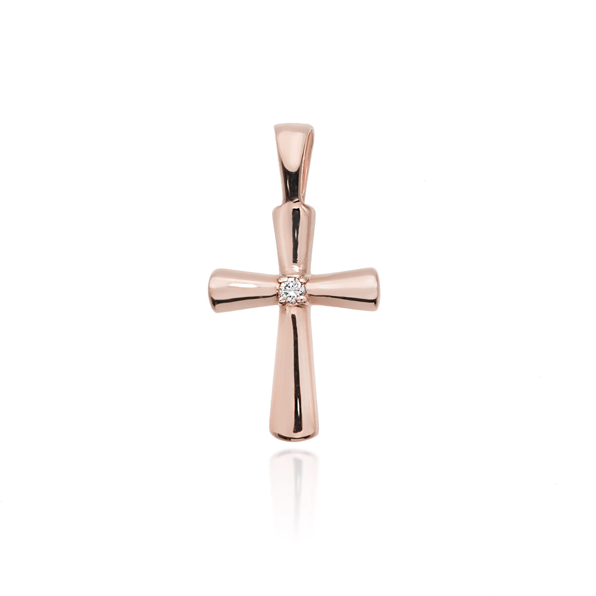 Krzyż Diament 0,0145ct różowe złoto 1 Krzyż K003 Diament 0