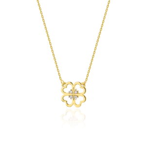 Naszyjnik C008 z diamentami żółte złoto Jubiler Kraków BigDIAMOND