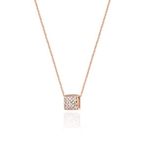 Naszyjnik C013 z diamentami różowe złoto Jubiler Kraków BigDIAMOND