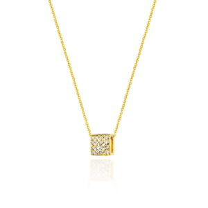 Naszyjnik C013 z diamentami żółte złoto Jubiler Kraków BigDIAMOND