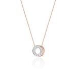 Naszyjnik C014 z diamentami różowe złoto Jubiler Kraków BigDIAMOND