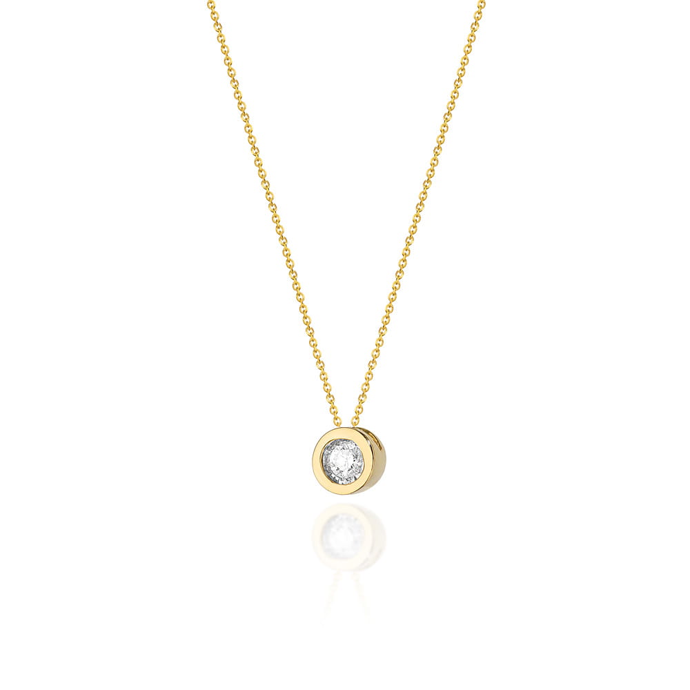 Naszyjnik z diamentami żółte złoto 1 Naszyjnik C016 z diamentami żółte złoto Jubiler Kraków BigDIAMOND