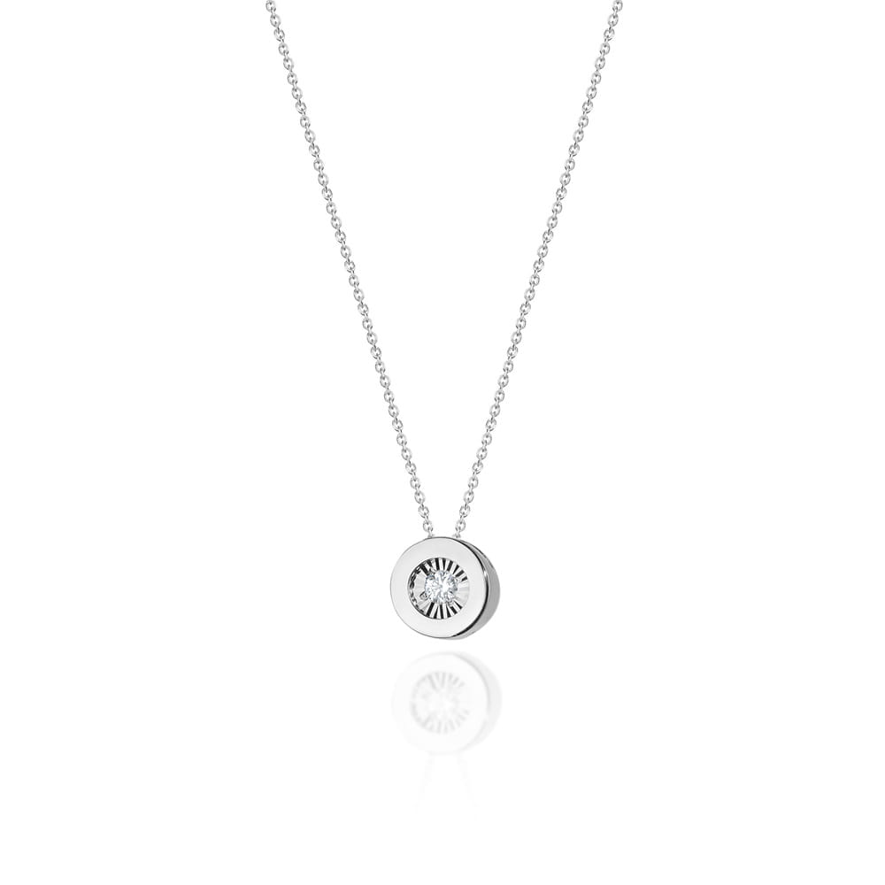 Naszyjnik z diamentami białe złoto 1 Naszyjnik C019 z diamentami białe złoto Jubiler Kraków BigDIAMOND