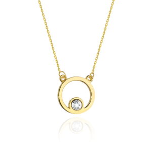 Naszyjnik C022 z diamentami żółte złoto Jubiler Kraków BigDIAMOND