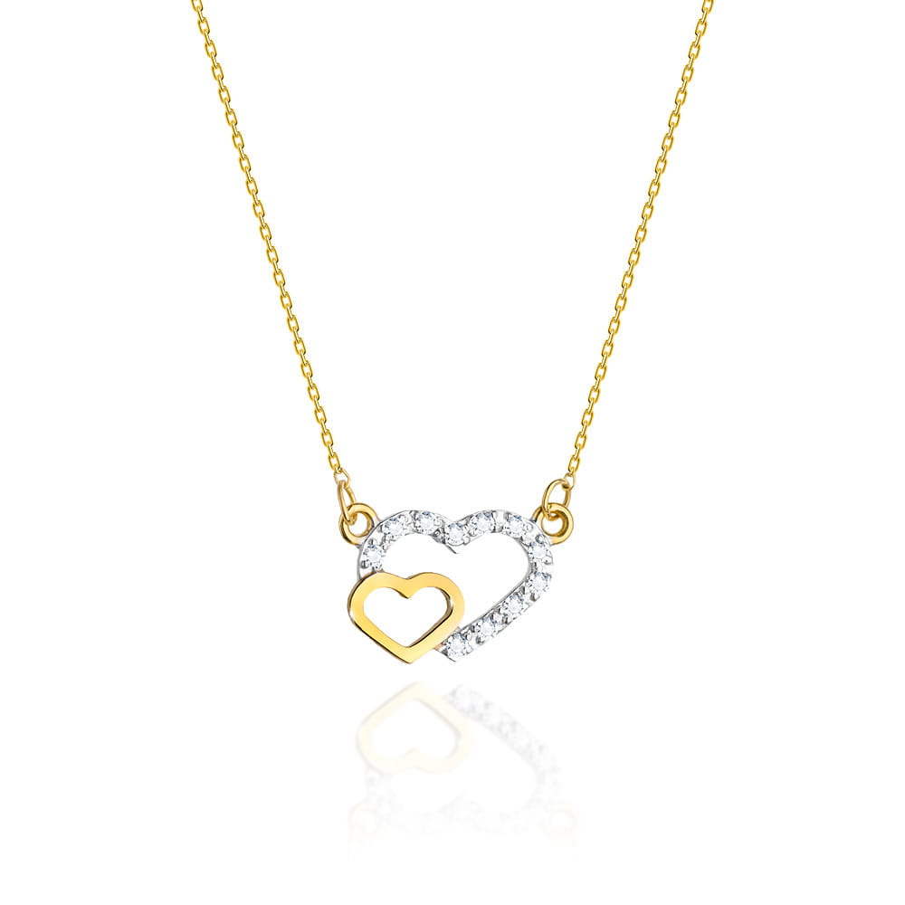 Naszyjnik z diamentami żółte złoto 1 Naszyjnik C023 z diamentami żółte złoto Jubiler Kraków BigDIAMOND