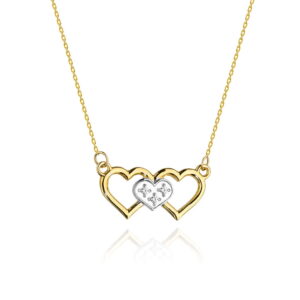 Naszyjnik C024 z diamentami żółte złoto Jubiler Kraków BigDIAMOND