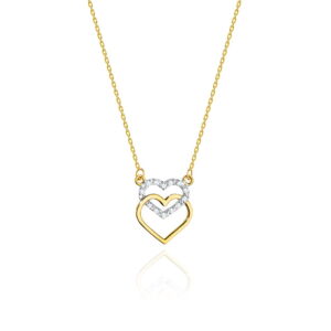 Naszyjnik C025 z diamentami żółte złoto Jubiler Kraków BigDIAMOND
