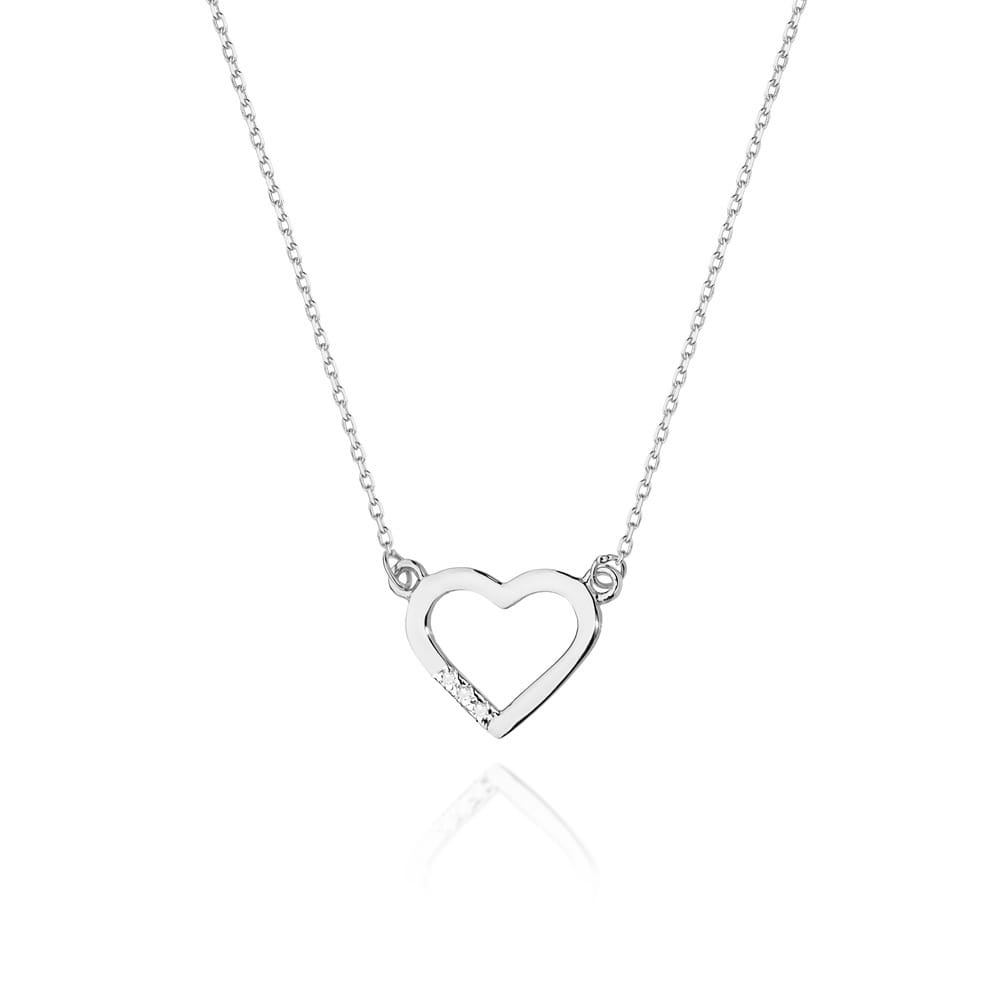 Naszyjnik z diamentami białe złoto 1 Naszyjnik C026 z diamentami białe złoto Jubiler Kraków BigDIAMOND