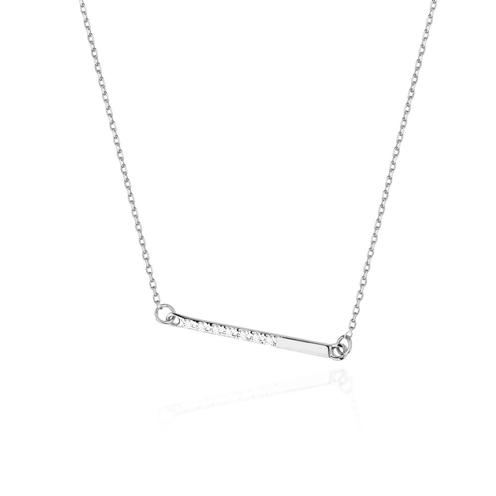 Naszyjnik z diamentami białe złoto 1 Naszyjnik C029 z diamentami białe złoto Jubiler Kraków BigDIAMOND