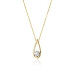 Naszyjnik C030 z diamentami żółte złoto Jubiler Kraków BigDIAMOND