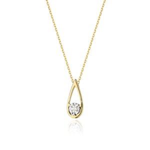 Naszyjnik C030 z diamentami żółte złoto Jubiler Kraków BigDIAMOND