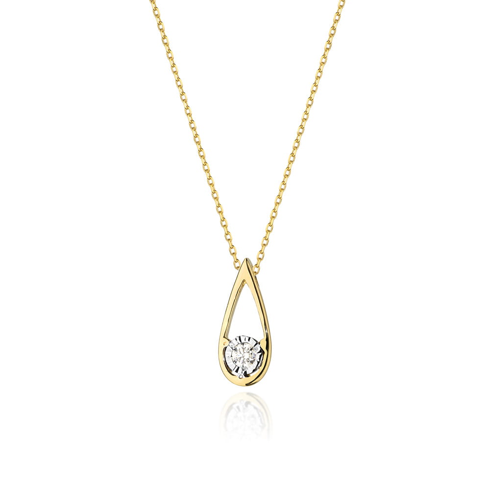 Naszyjnik z diamentami żółte złoto 1 Naszyjnik C030 z diamentami żółte złoto Jubiler Kraków BigDIAMOND
