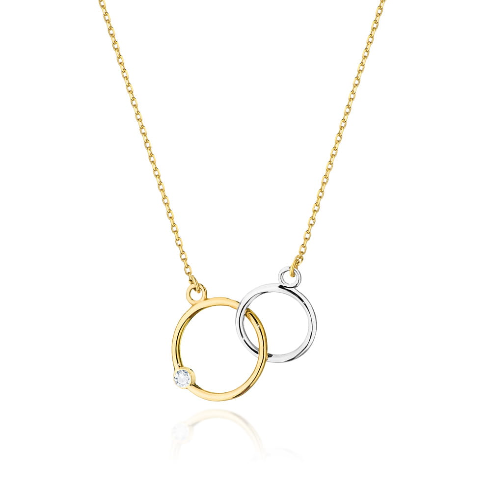 Naszyjnik z diamentami żółte złoto 1 Naszyjnik C047 z diamentami żółte złoto Jubiler Kraków BigDIAMOND