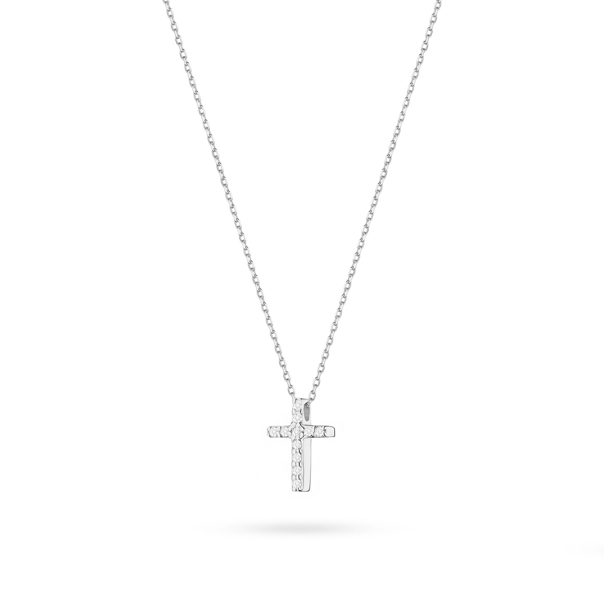 Naszyjnik z diamentami białe złoto 1 Naszyjnik C066 z diamentami białe złoto Jubiler Kraków BigDIAMOND
