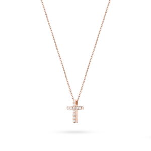 Naszyjnik C066 z diamentami różowe złoto Jubiler Kraków BigDIAMOND
