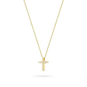 Naszyjnik C066 z diamentami żółte złoto Jubiler Kraków BigDIAMOND