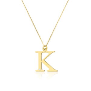 Naszyjnik C069 z diamentami żółte złoto Jubiler Kraków BigDIAMOND