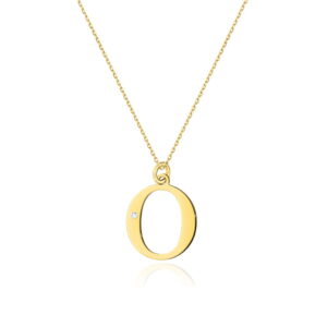 Naszyjnik C069 z diamentami żółte złoto Jubiler Kraków BigDIAMOND
