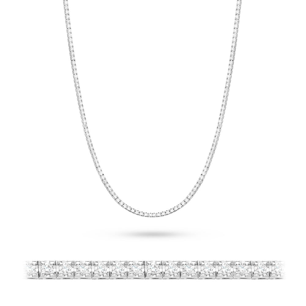 Naszyjnik z diamentami białe złoto 1 Naszyjnik N45056 z diamentami białe złoto Jubiler Kraków BigDIAMOND