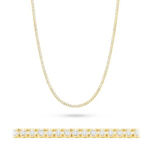 Naszyjnik N45056 z diamentami żółte złoto Jubiler Kraków BigDIAMOND