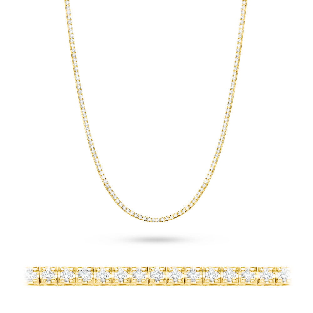 Naszyjnik z diamentami żółte złoto 1 Naszyjnik N45056 z diamentami żółte złoto Jubiler Kraków BigDIAMOND